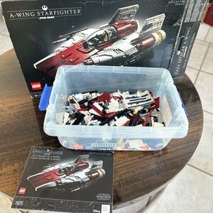 LEGO Star Wars UCS A-Wing 75275 (Incomplete) Extra LEGO Technic/Lot box-Manual